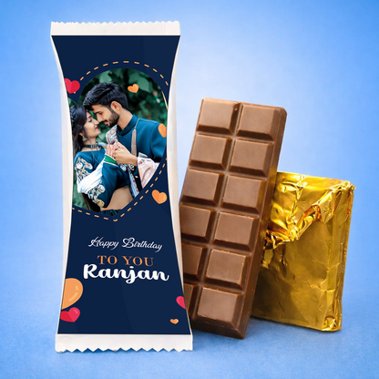 Designer Customized Chocolate Bar with Photo Print