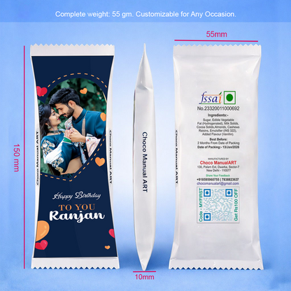 Designer Customized Chocolate Bar with Photo Print