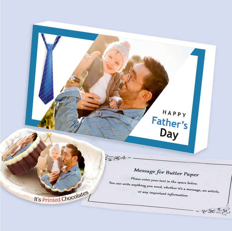 Splash of color design personalised chocolate gift box for Father's day