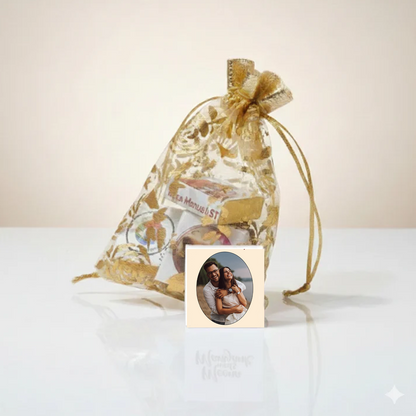 Customized Golden Potli Chocolate Gift for Weddings & Events