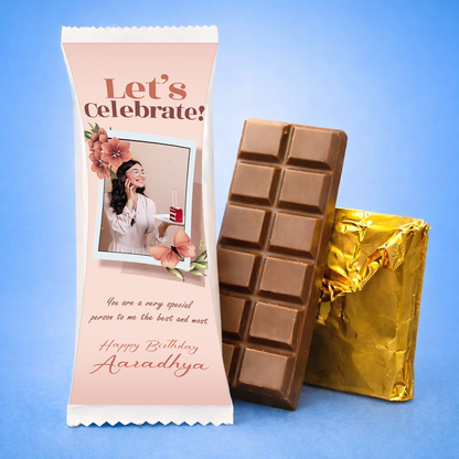 Personalized Memory Chocolate Bar with Photo Print