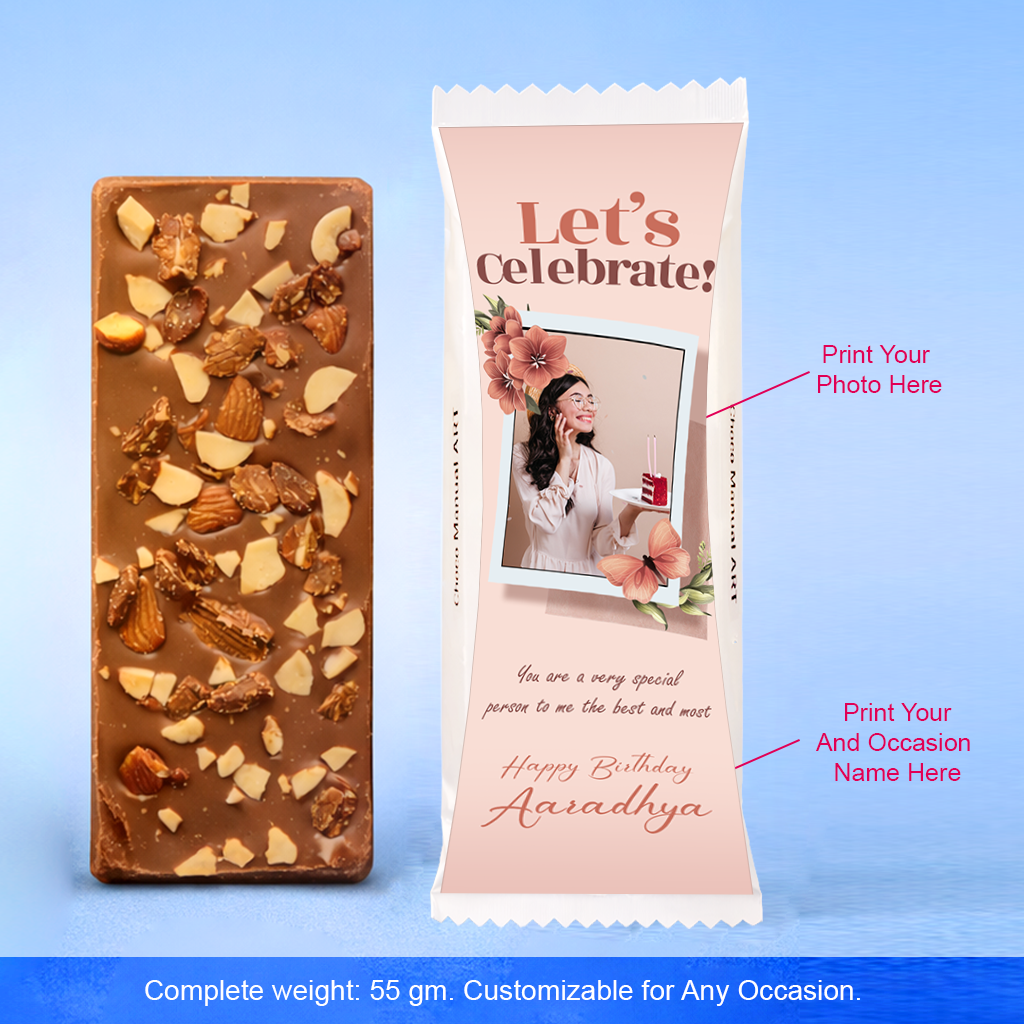 Personalized Memory Chocolate Bar with Photo Print
