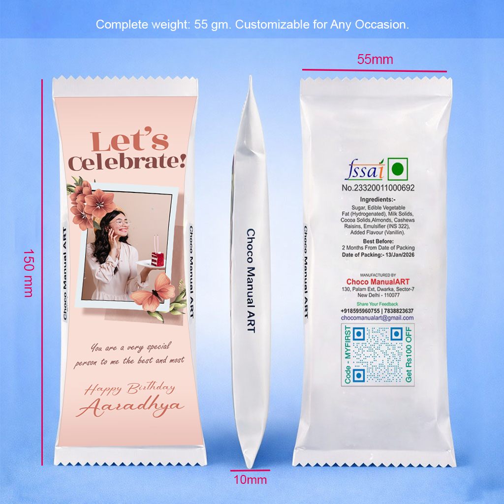 Personalized Memory Chocolate Bar with Photo Print