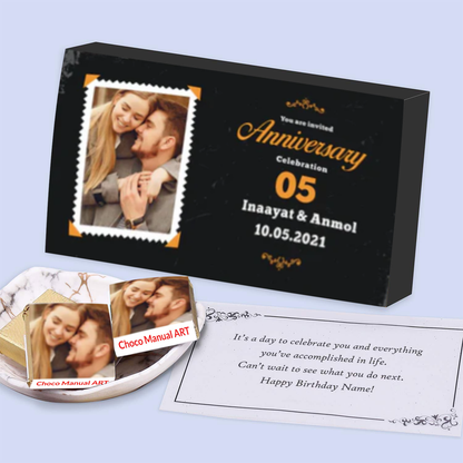 Floral design anniversary return gift chocolates
