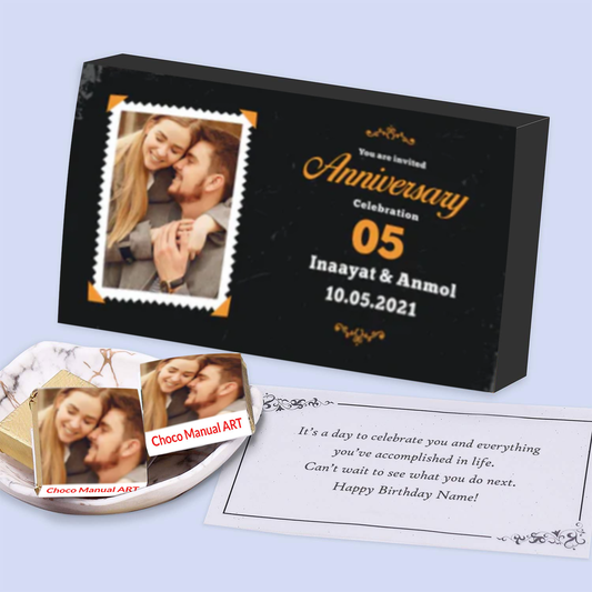 Floral design anniversary return gift chocolates