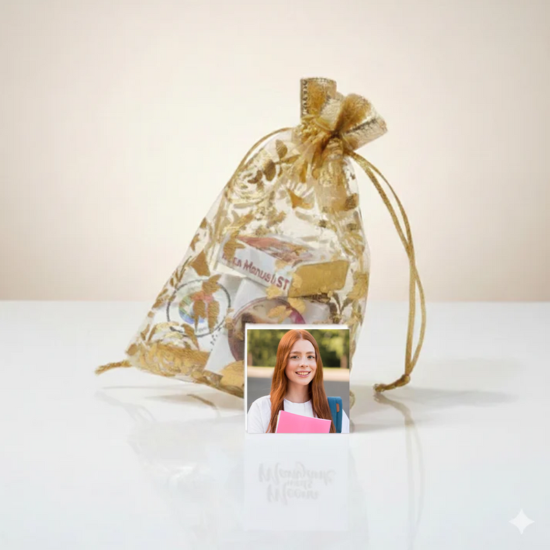 Premium Personalized Golden Potli Chocolate Gift Set