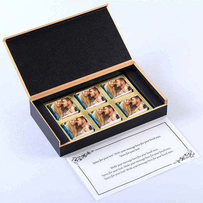 Red heart anniversary return gift printed chocolates