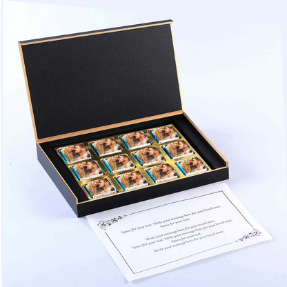 Red heart anniversary return gift printed chocolates