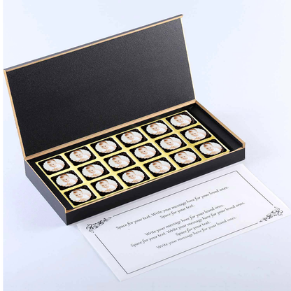 Tiny hearts photo printed chocolates baby announcement