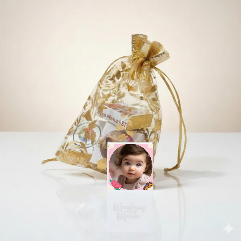 Customized Chocolate Potli Gift with Photo & Occasion Design
