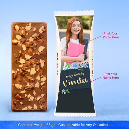 Personalized Photo Chocolate Bar for Birthday & Anniversary