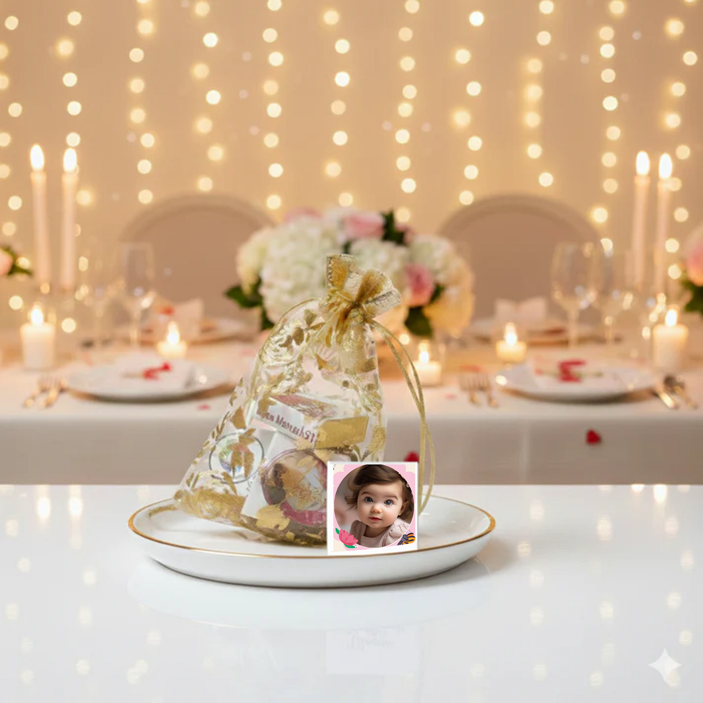 Customized Chocolate Potli Gift with Photo & Occasion Design