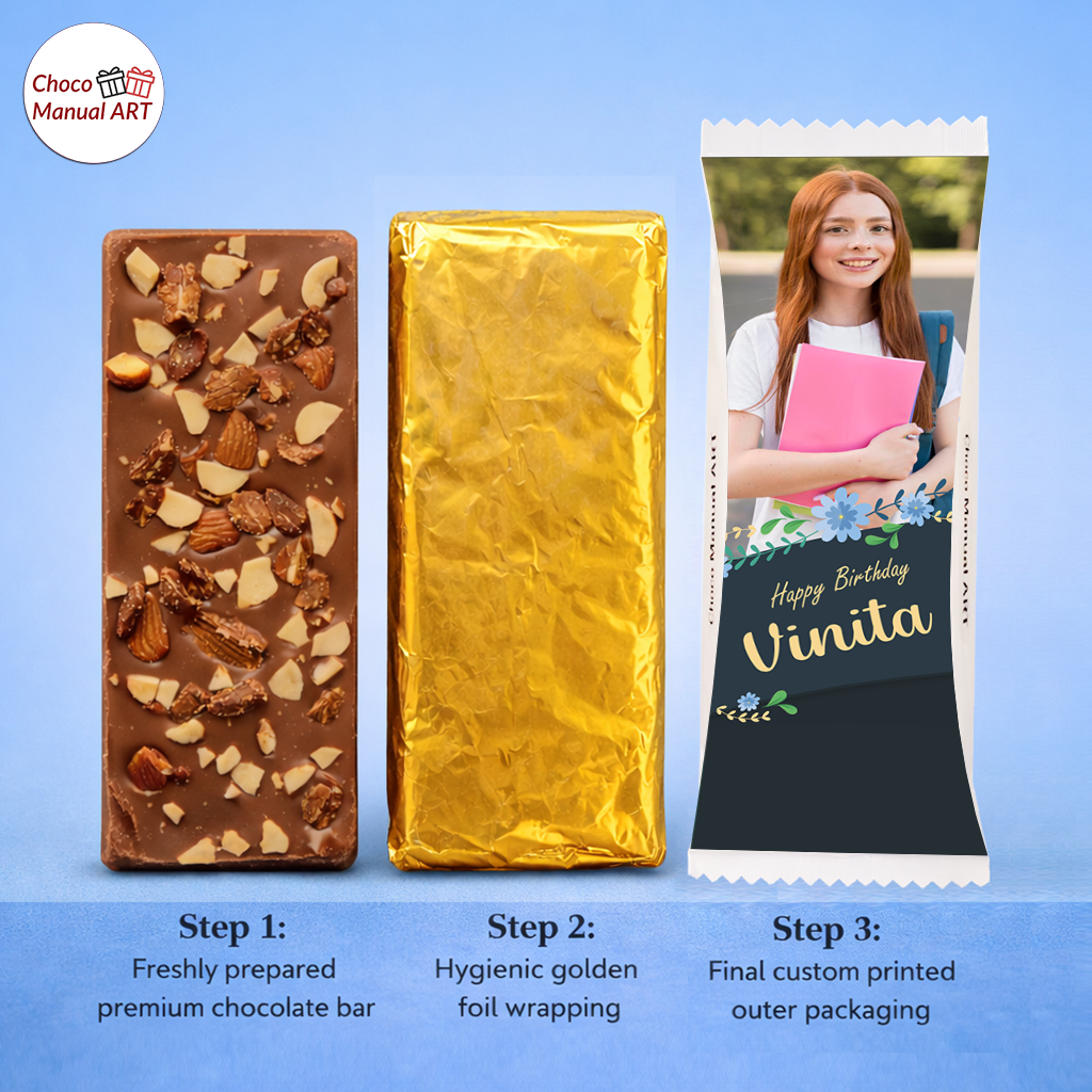 Personalized Photo Chocolate Bar for Birthday & Anniversary