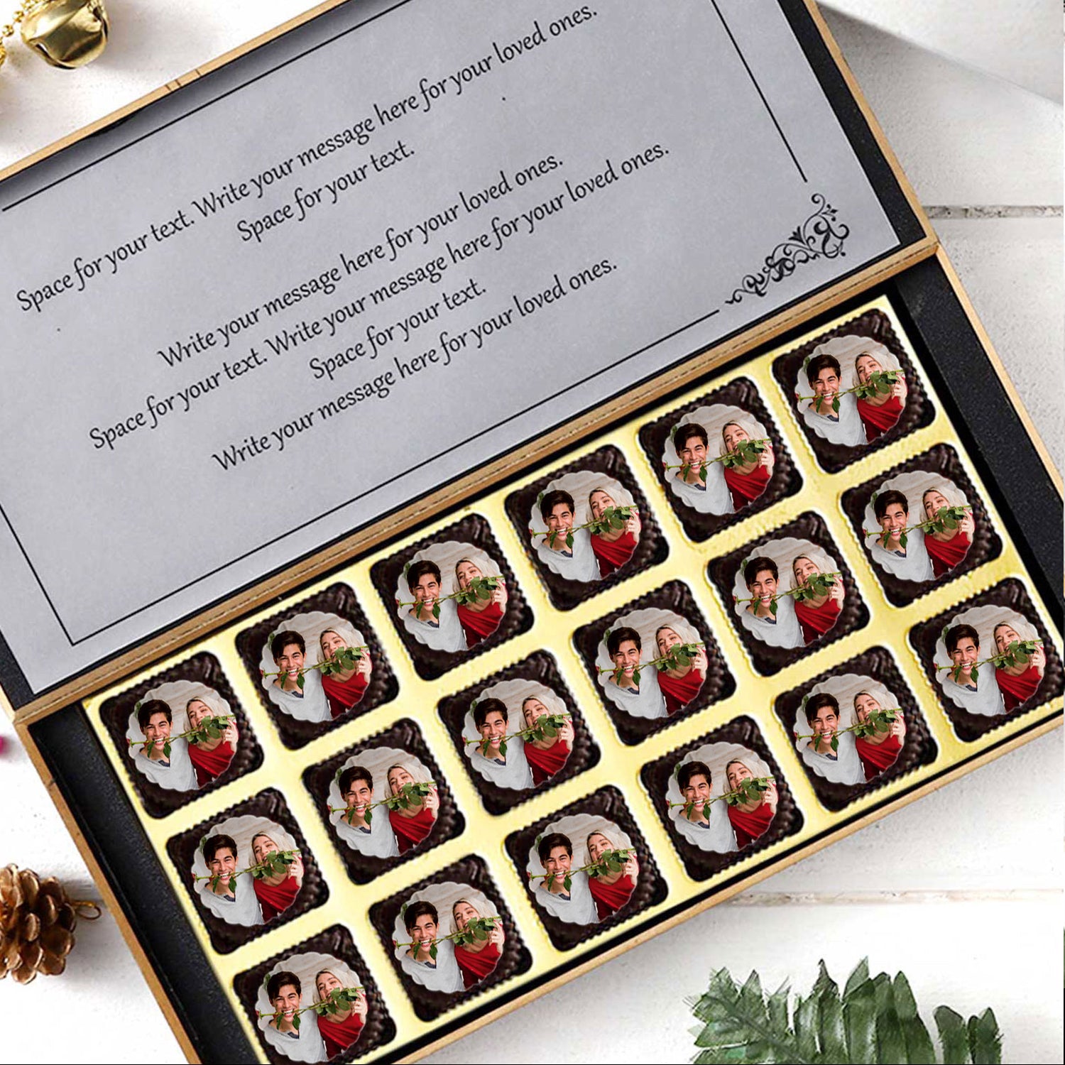 Printed chocolate gift