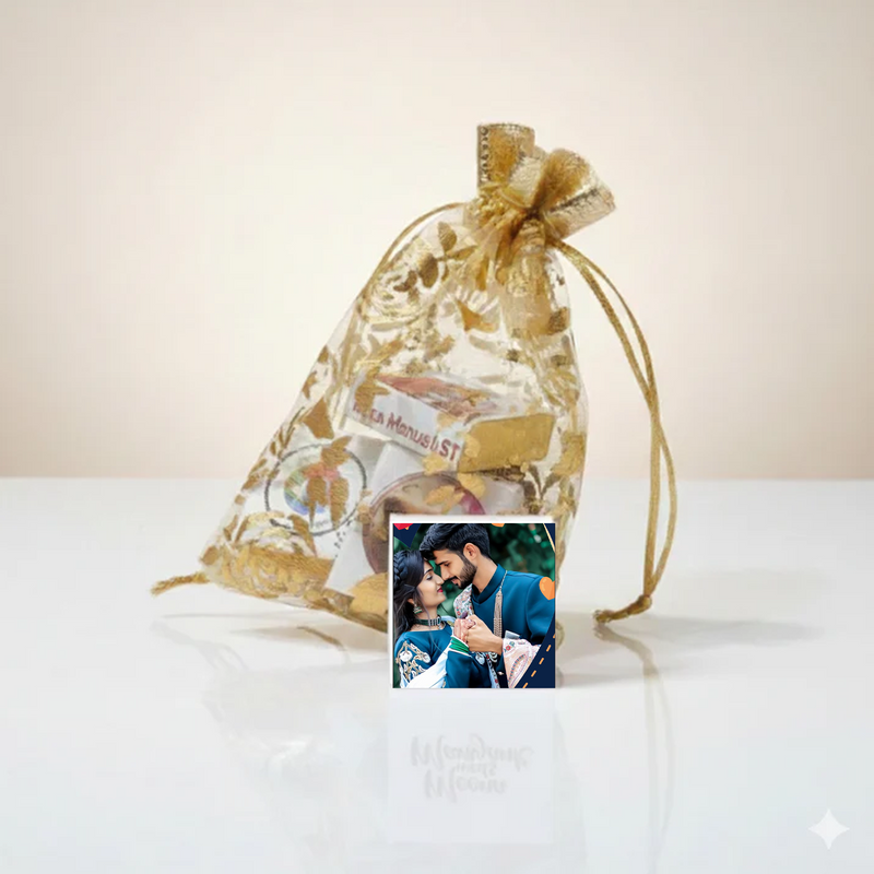 Personalized Chocolate Potli Gift for Wedding, Birthday & Anniversary