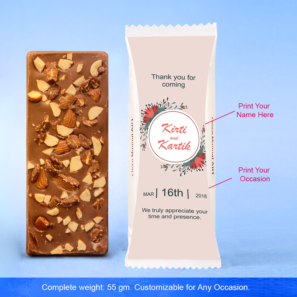 Exclusive Personalized Chocolate Bar with Photo Print