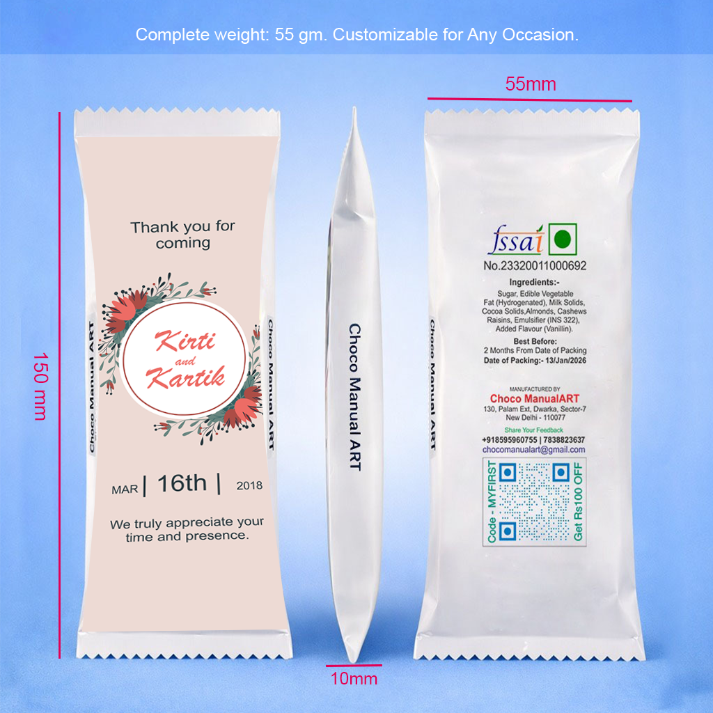 Exclusive Personalized Chocolate Bar with Photo Print