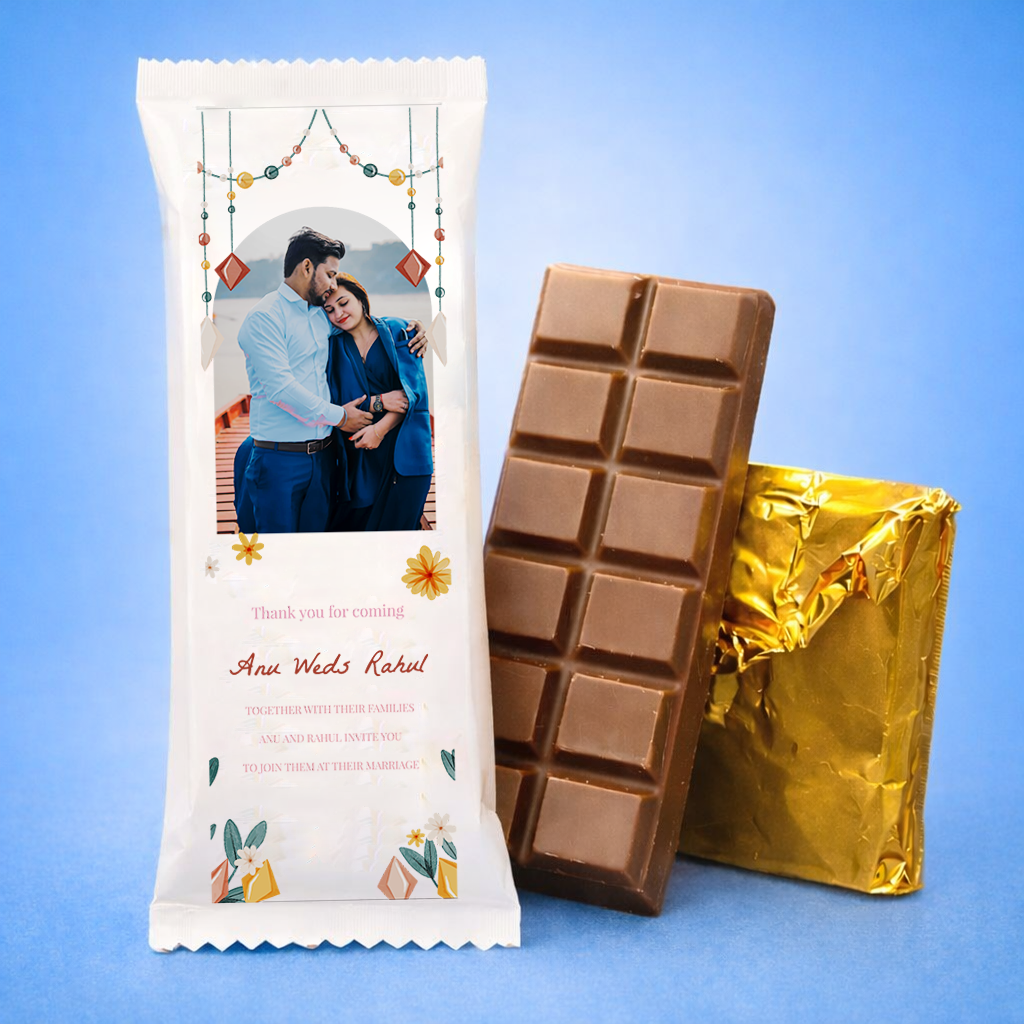 Premium Customized Handmade Chocolate Bar with Photo Print