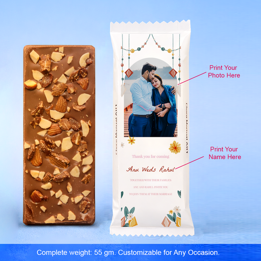 Premium Customized Handmade Chocolate Bar with Photo Print