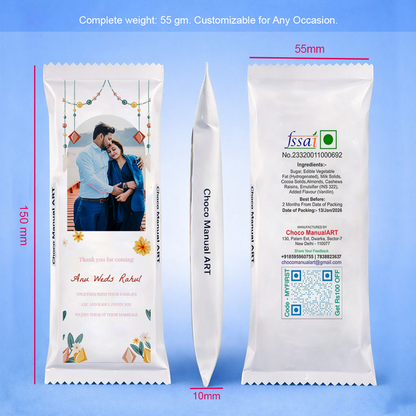 Premium Customized Handmade Chocolate Bar with Photo Print