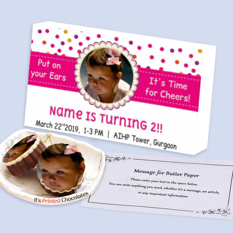 Colorful dotted customised birthday invitation