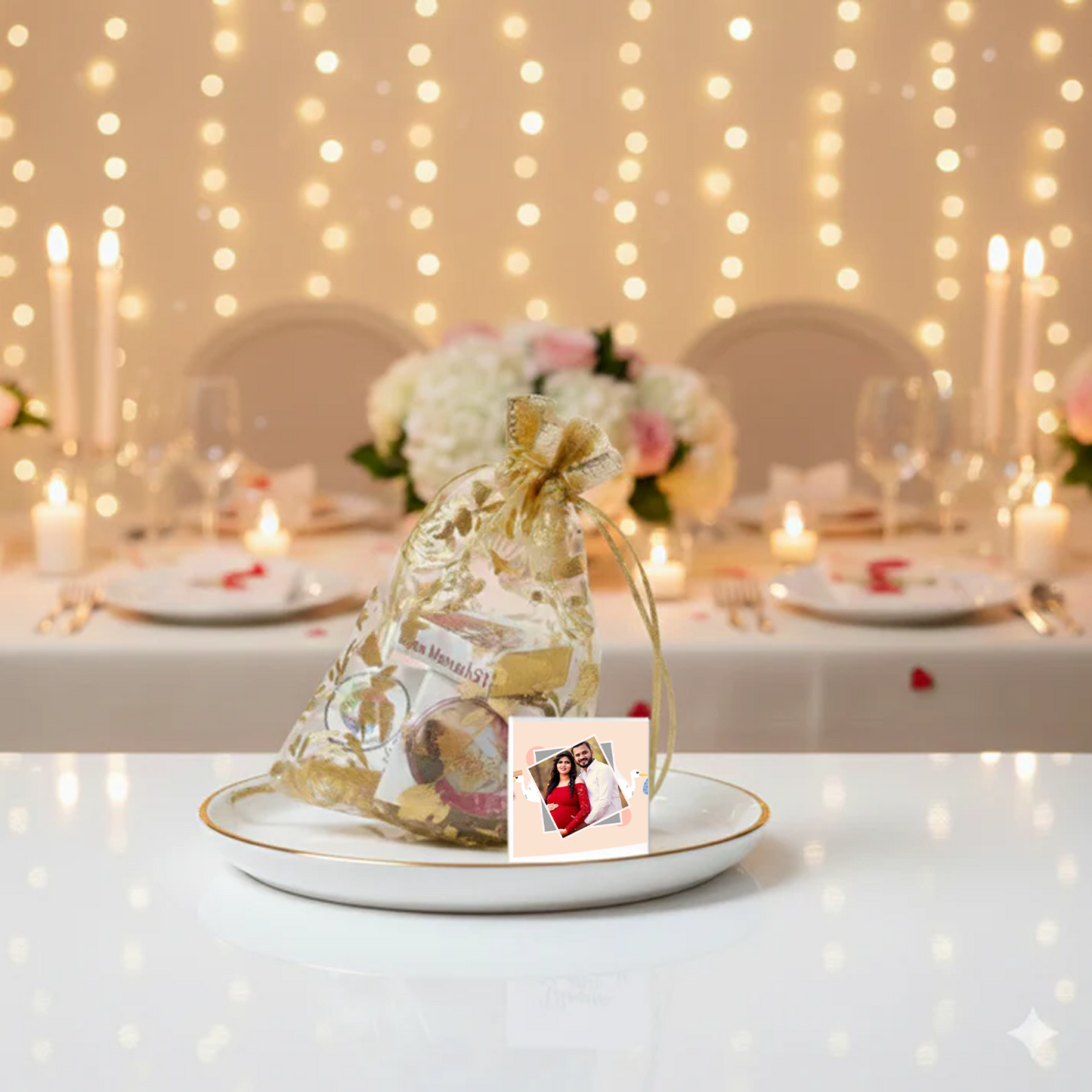 Luxury Photo Printed Chocolate Potli Gift Set of 5