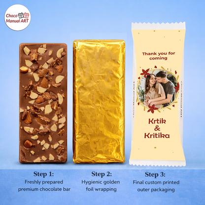 Handmade Chocolate Bar with Personalized Photo Design