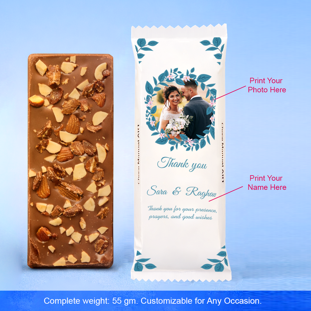 Premium Personalized Chocolate Bar with Photo Memory
