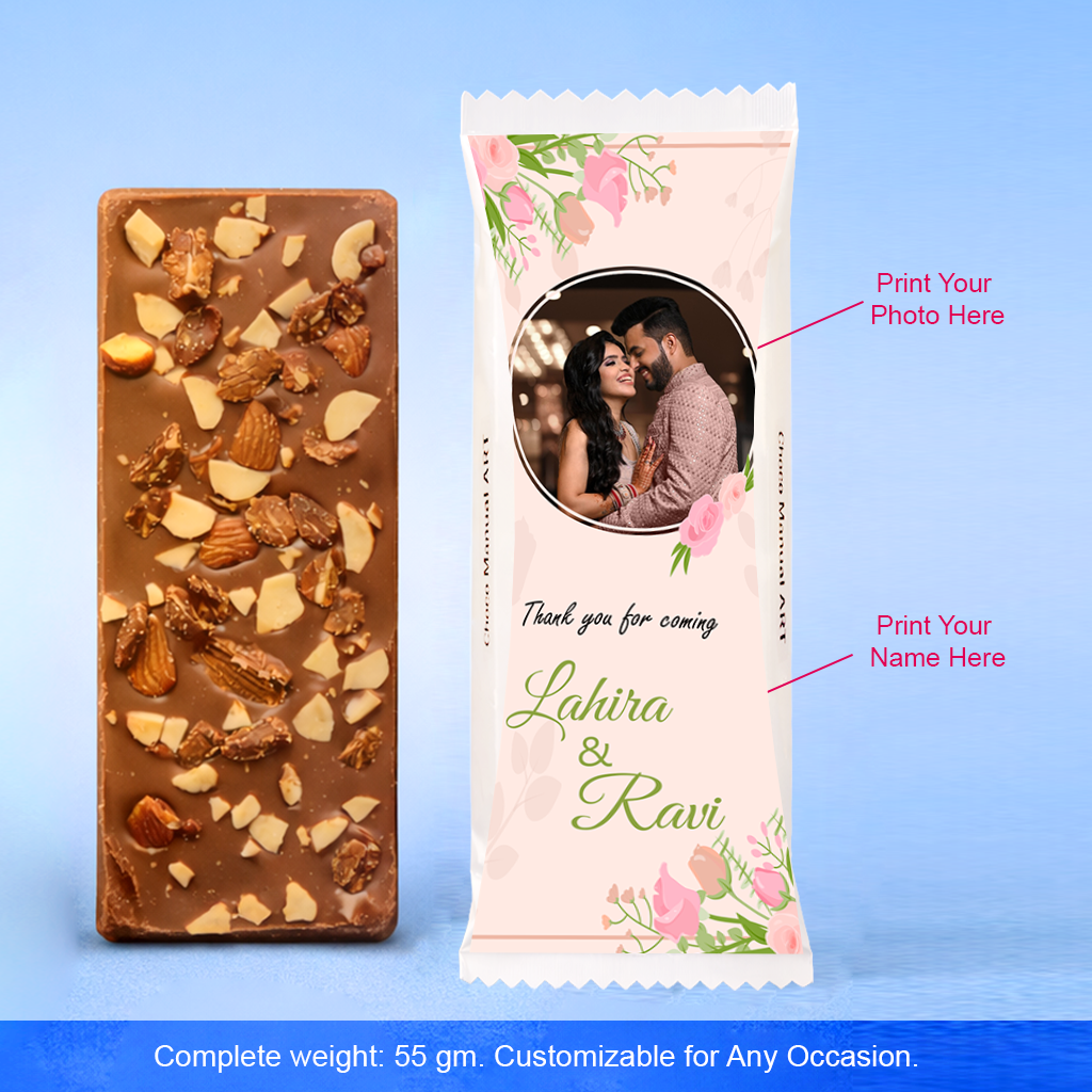 Designer Handmade Chocolate Bar with Photo Print