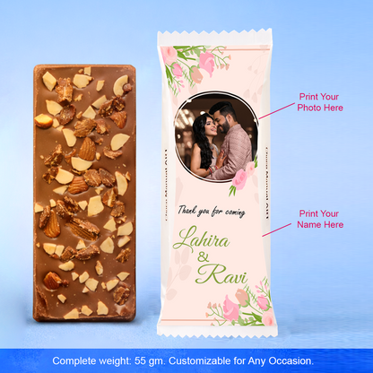 Designer Handmade Chocolate Bar with Photo Print