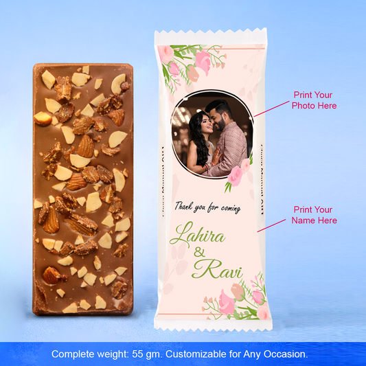 Designer Handmade Chocolate Bar with Photo Print