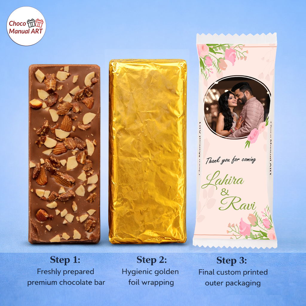 Designer Handmade Chocolate Bar with Photo Print