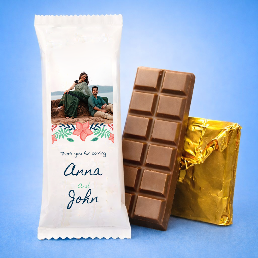 Luxury Personalized Chocolate Bar with Photo & Name