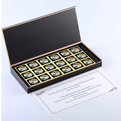 Date printed personalised wrapped chocolates return gift