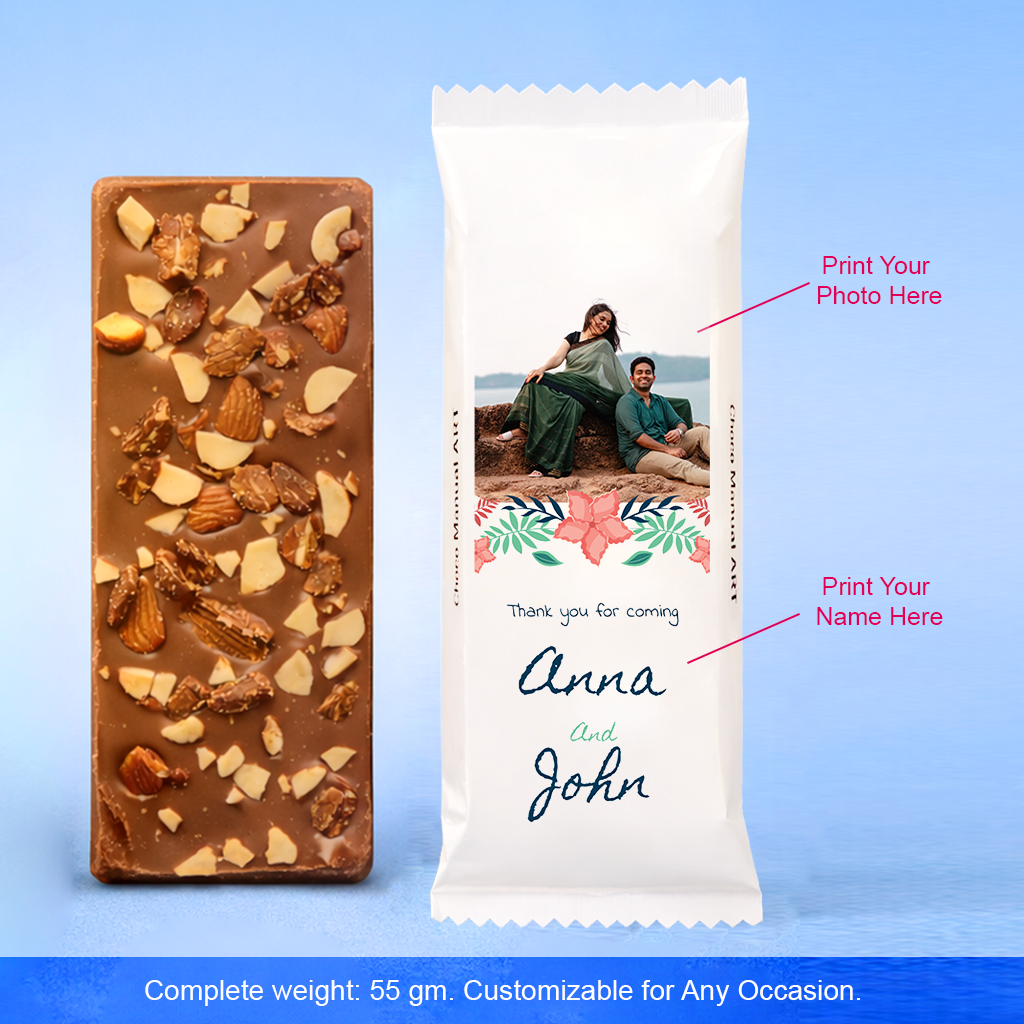 Luxury Personalized Chocolate Bar with Photo & Name