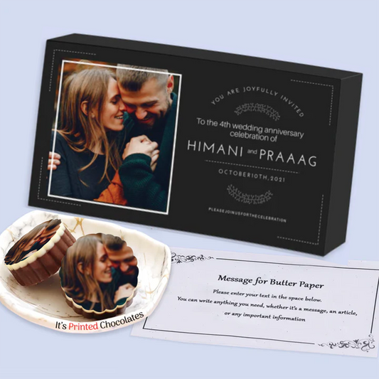 Personalised elegant black Anniversary Invitation