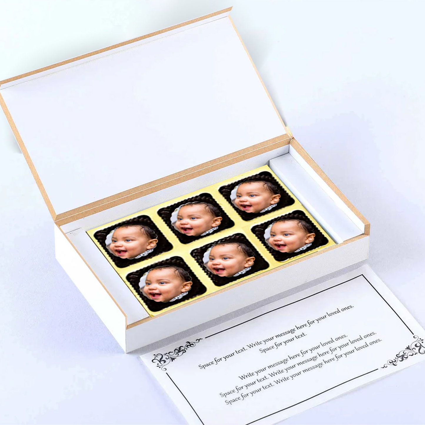 Owl's Image Birthday invitation Photo Printed chocolates