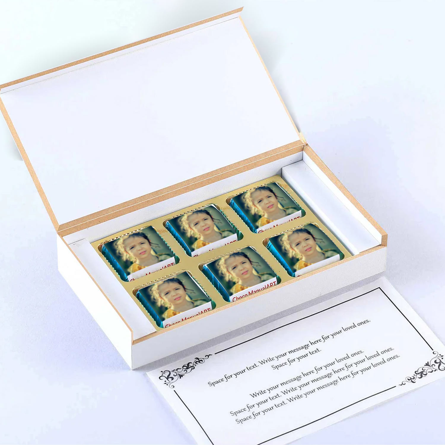 Colorful Box of Photo Printed chocolates Birthday invitation