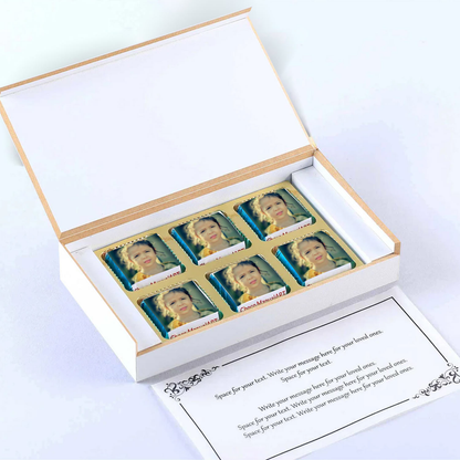 Colorful Box of Photo Printed chocolates Birthday invitation