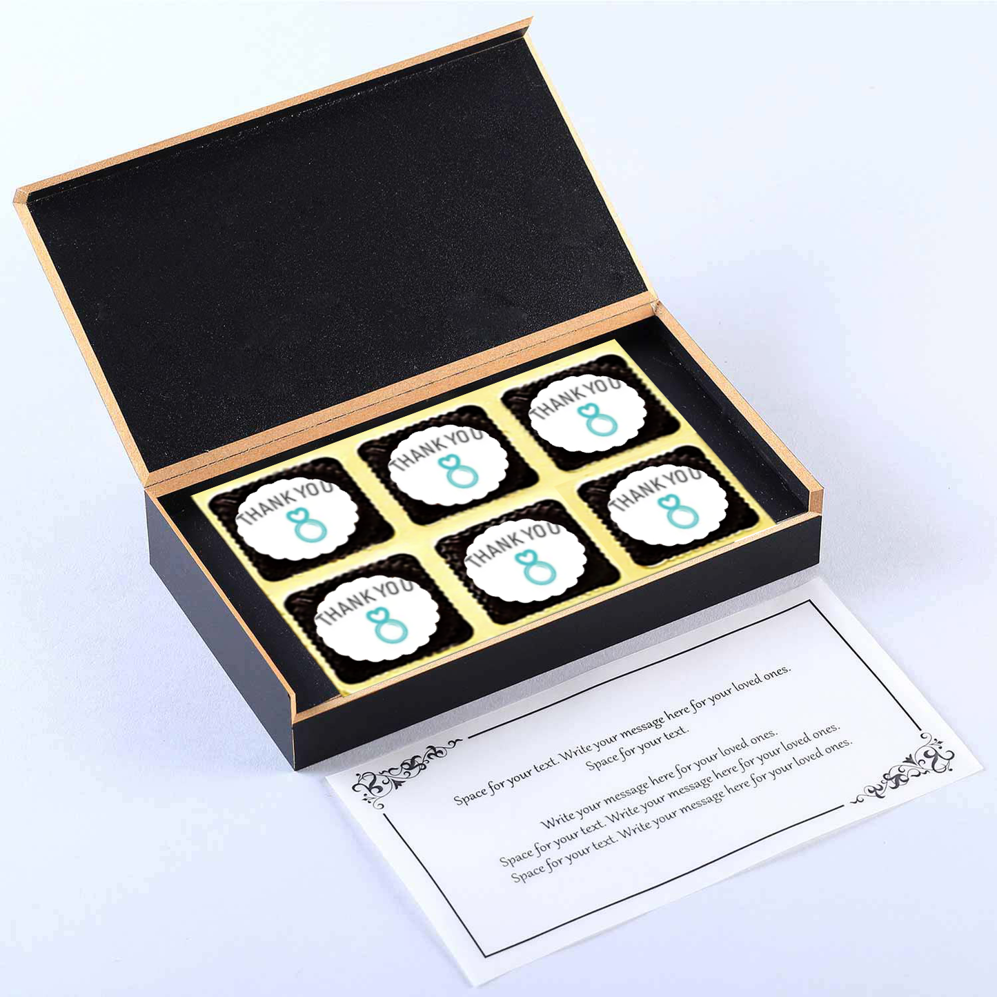 Thank You printed personalised chocolates return gift
