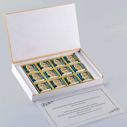 Colorful Box of Photo Printed chocolates Birthday invitation