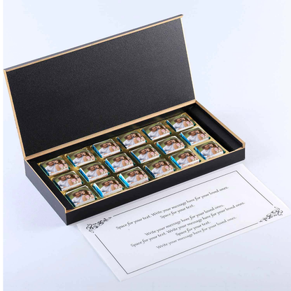 White modern box printed chocolates anniversary return gift