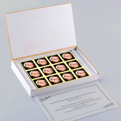 Owl's Image Birthday invitation Photo Printed chocolates