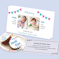 Two is the new one personalised twins announcement