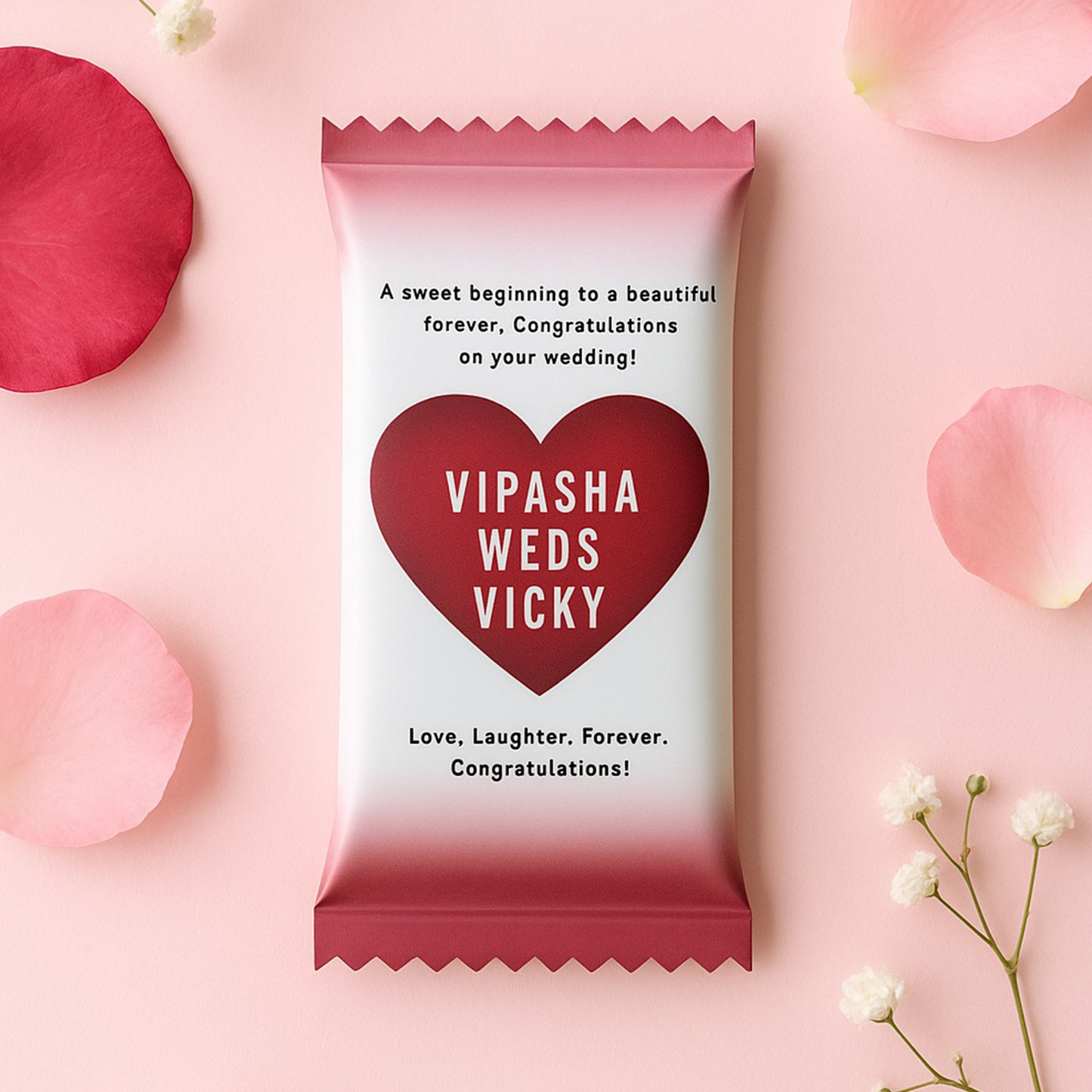 Personalized Wedding Invitation Chocolate Bar (25 pcs to 100 pcs)