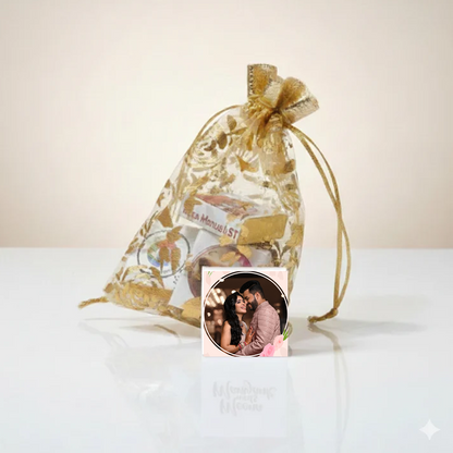Luxury Personalized Golden Potli Chocolate Gift for Special Occasions