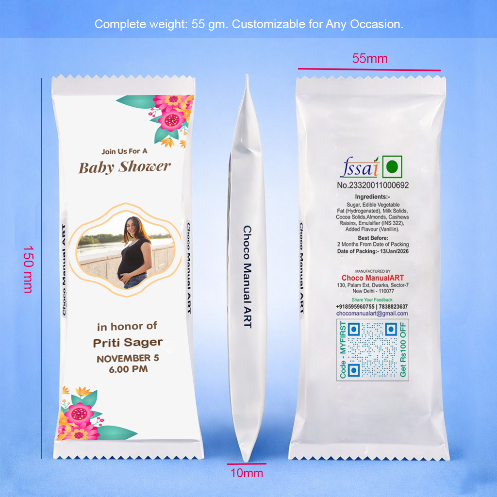 Premium Photo Printed Handmade Chocolate for Gifting