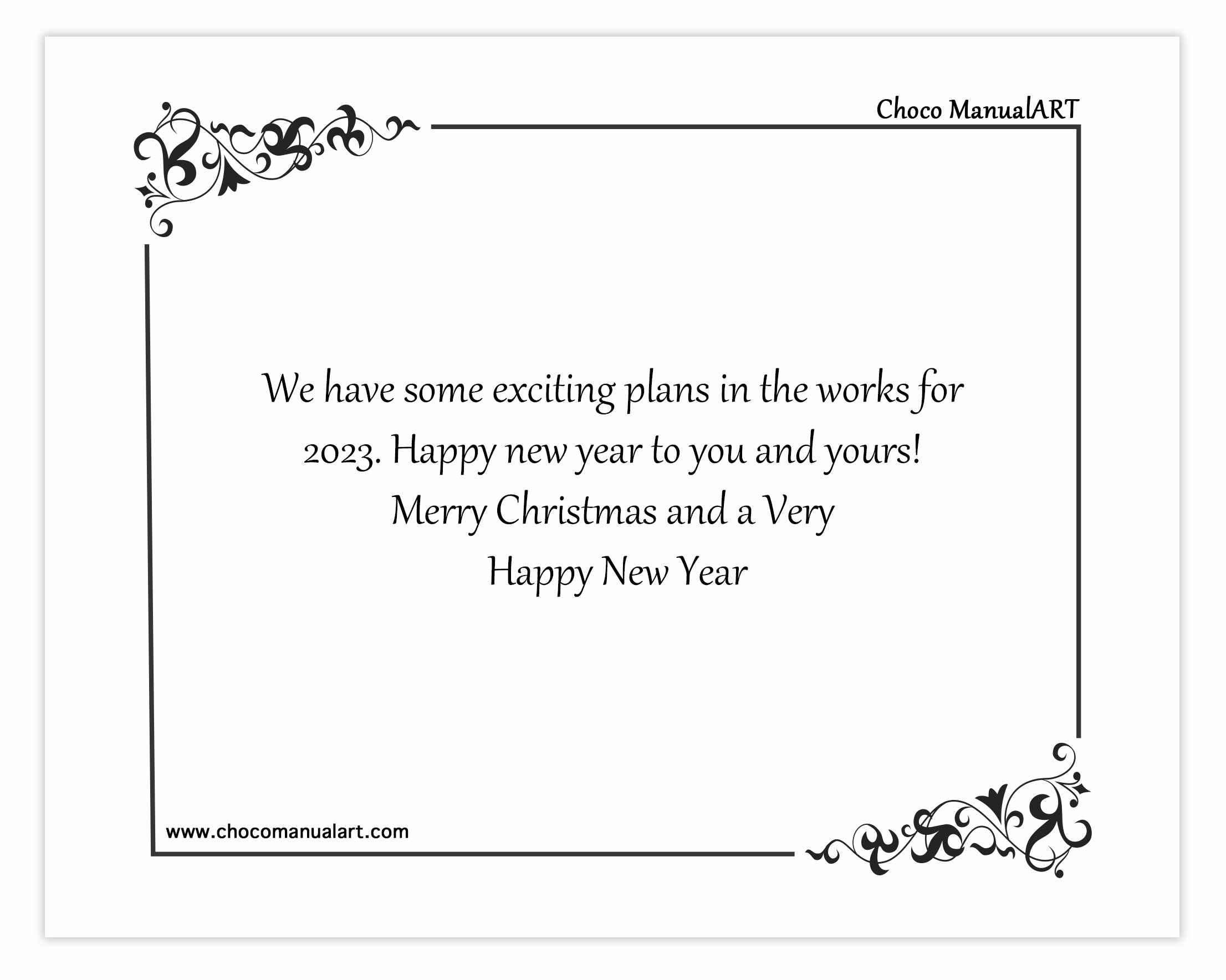 We have some exciting plans in the works for 2023. Happy new year to you and yours! Merry Christmas and a Very Happy New Year