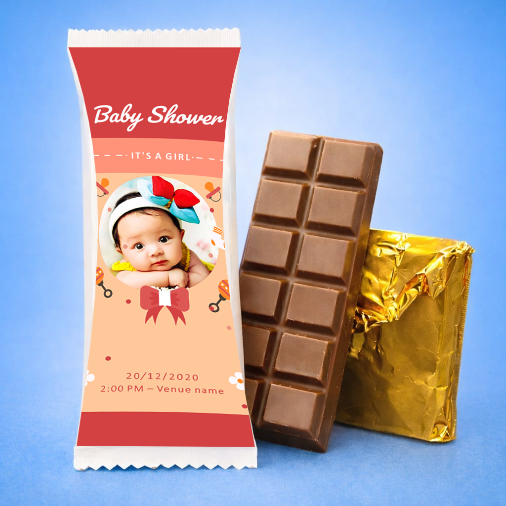 Luxury Handmade Chocolate Bar with Personalized Photo