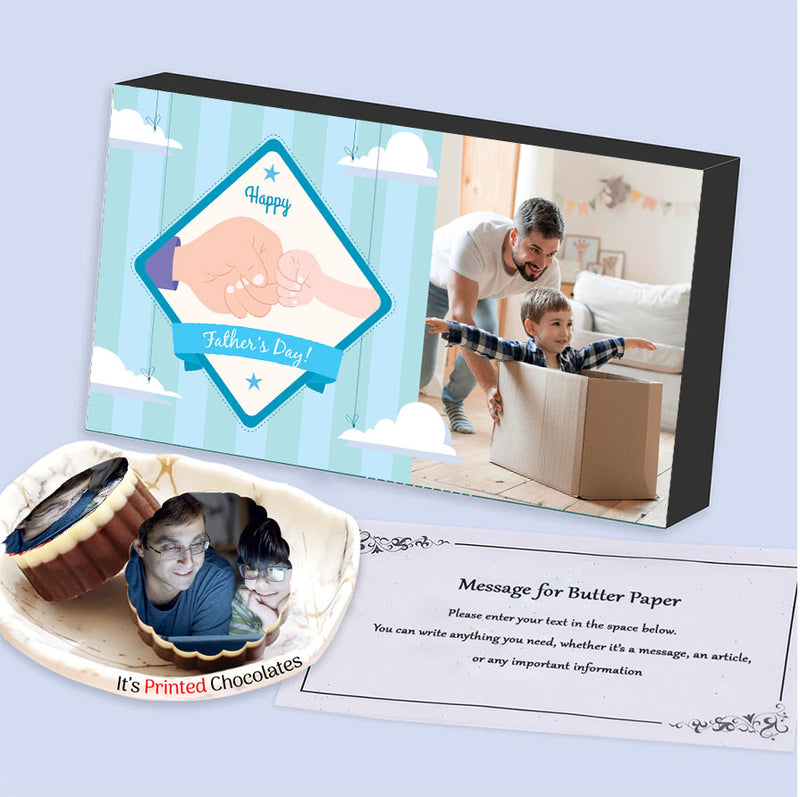 Fist bump clipart printed father's day chocolates